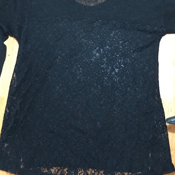 No Boundaries Black Sheer Long Sleeve - Picture 8 of 10